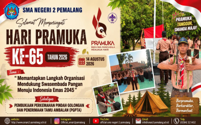 SMA Negeri 2 Pemalang Gelar Upacara Hari Pramuka ke-65 Sekaligus Pembukaan PGPTA Tahun 2026