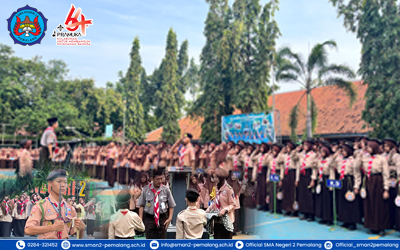 SMA Negeri 2 Pemalang Gelar Upacara HUT Pramuka ke-64 Sekaligus Pembukaan Kemah PGPTA